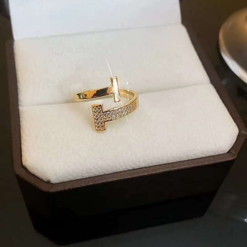 DHCollections Gold Plated Collection butterfly Heart Leaves Geometric Nail Adjustable Opening Rings for Women Jewelry