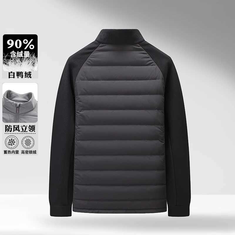 High-quality and fashionable new standard 90-down lightweight knitted stand-up collar down jacket for men in winterM251125