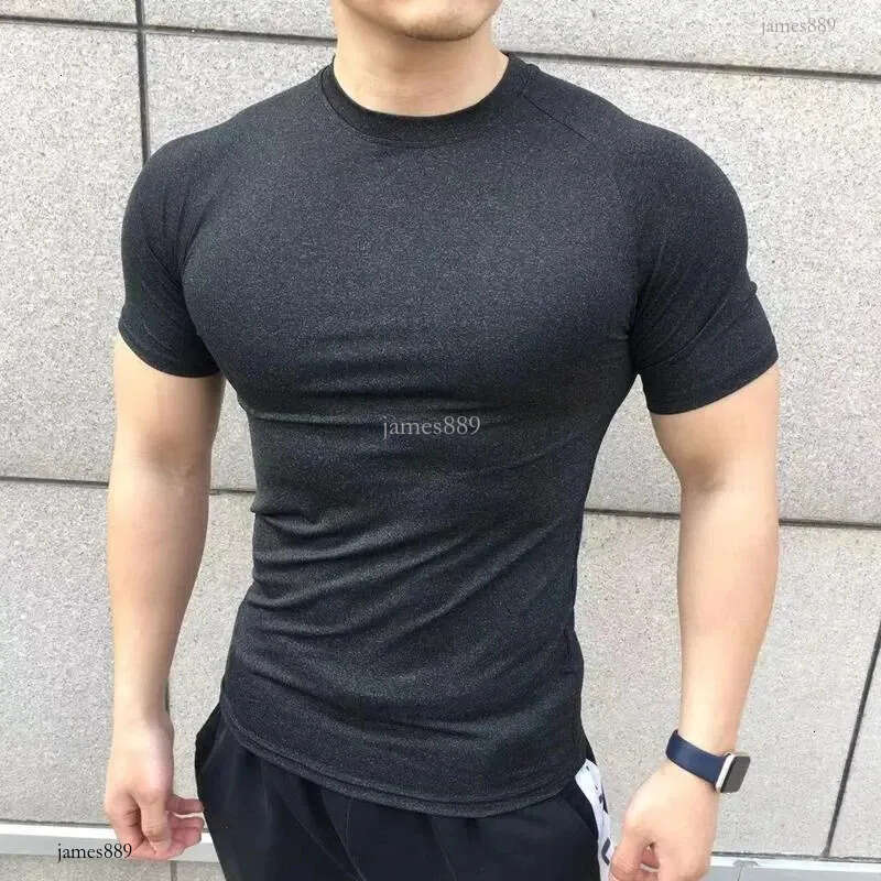 2024 New Men Summer Short Sleeve Fitness T Shirt Running Sport Gym Compression T Shirt Workout Casual High Quality Tops Clothing 240618