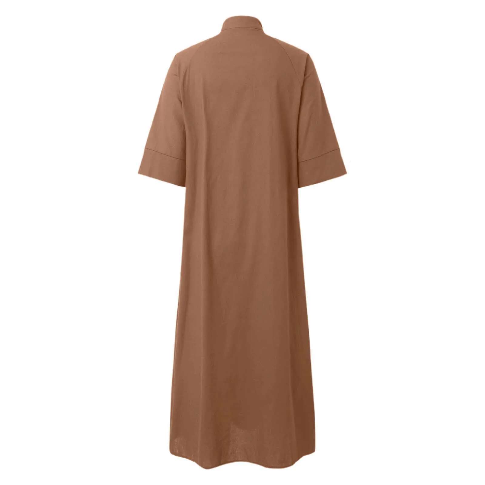 Dongdumaoyi New Women Casual Shirt Dress Short Sleeve Button Loose Dresses For Female Fashion Office Elegant Robe Femme Summer