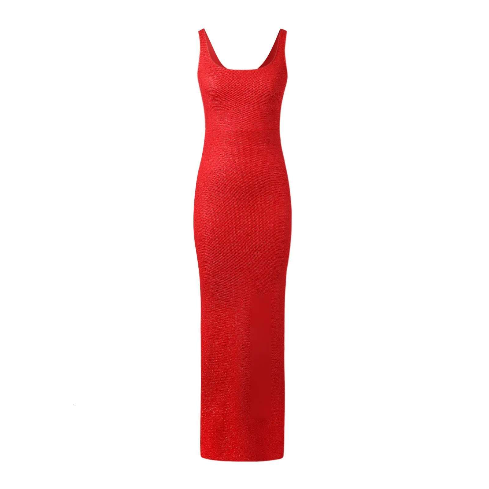 Dongdumaoyi Sexy Sequin Long Sling Dress Women Slim Square Collar Backless Sleeveless Party Dresses Lady Shiny Hip Package Evening Robe