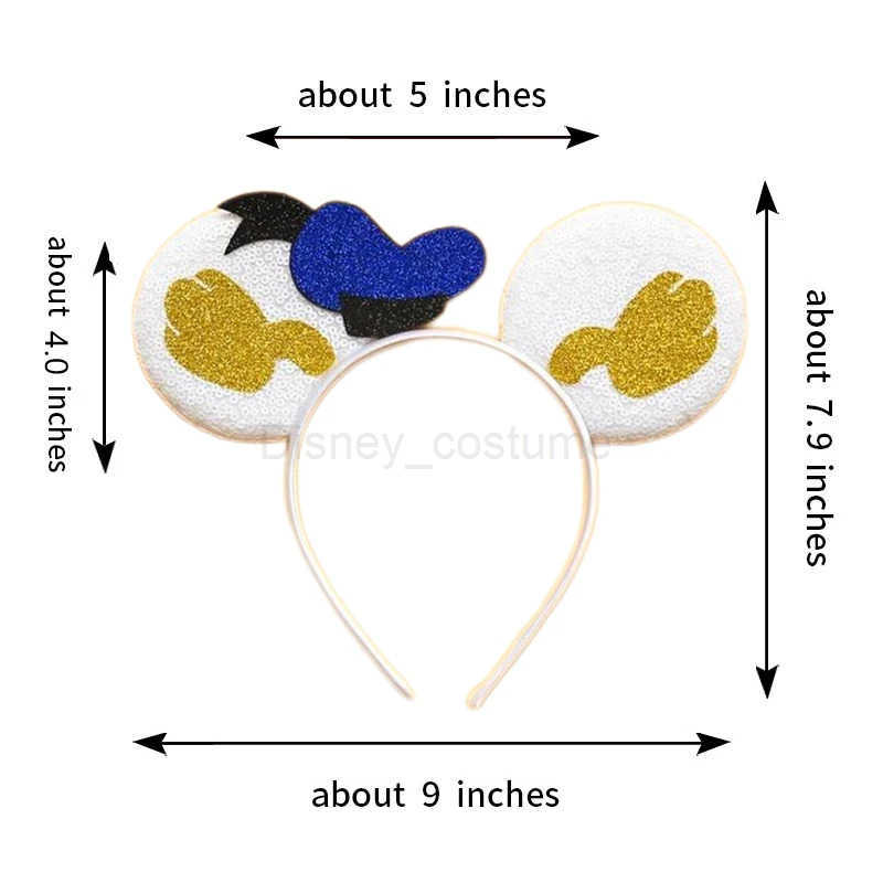 Disney Mickey Mouse Ear Headband Baby Girl Daisy Duck Hair Donald Duck Head Wear Adult Female Bow Hair Accessories X250425