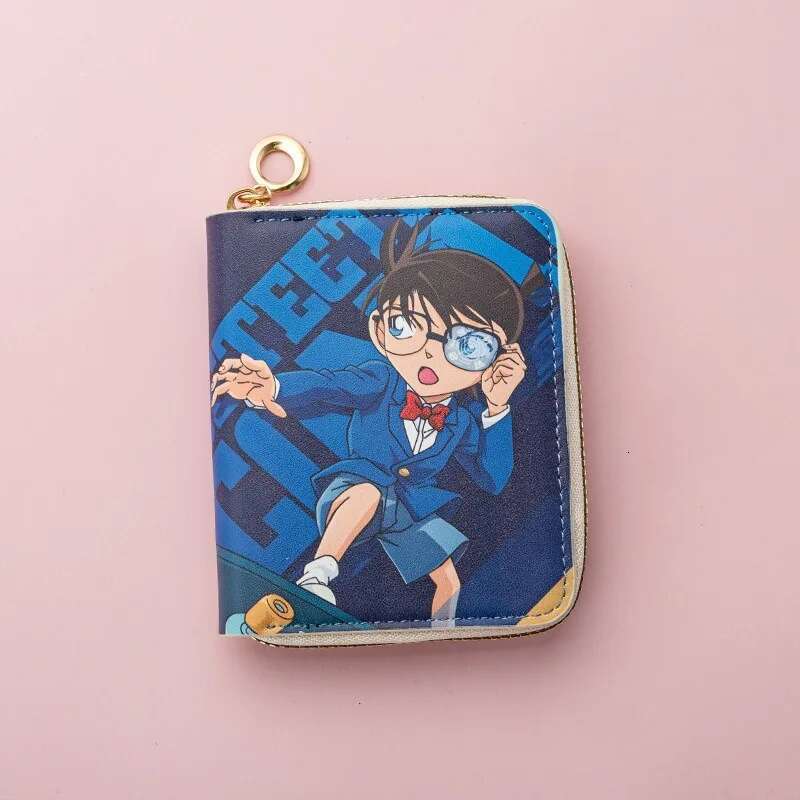 Japanese Anime Series Short PU Teenagers Simple Fashion Coin Purse Cartoon Wallet Explosions Bank Card Bag