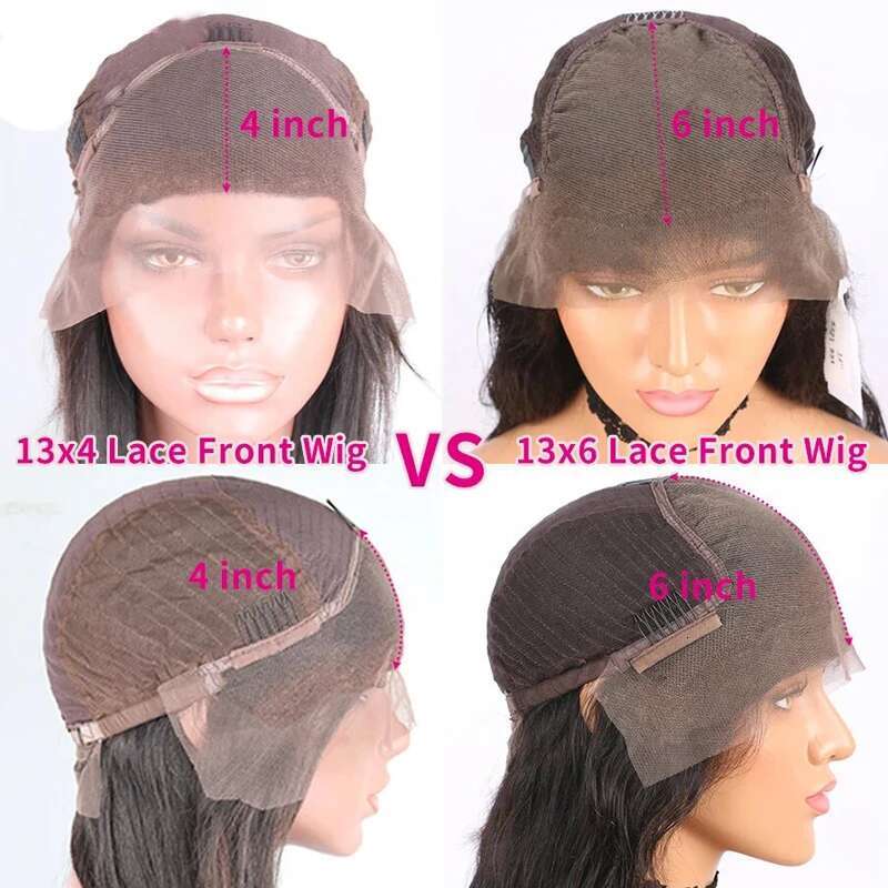 Body Wave 13X6 13X4 Lace Front Pre Plucked 200 Density With Baby Natural Black 100% Human Hair Wig For Women