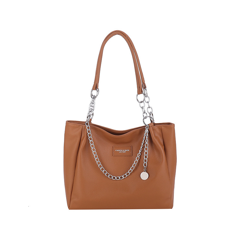 New Free Delivery Designer Shoes By 2025 Large Capacity Chain Underarm Women's 2023 Solid Color Fashion Trend Commuter Shoulder Texture Tote Bag