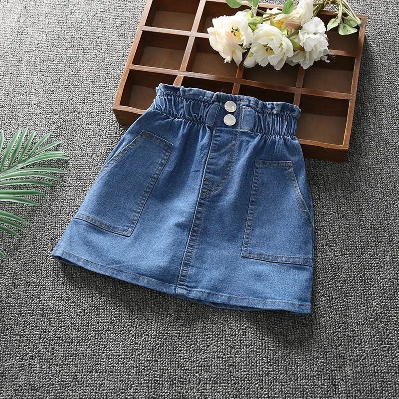 Girls Skirt Summer Denim Girls Cake Mini Pettiskirt is suitable for ages 1-6 10 12 14 250424