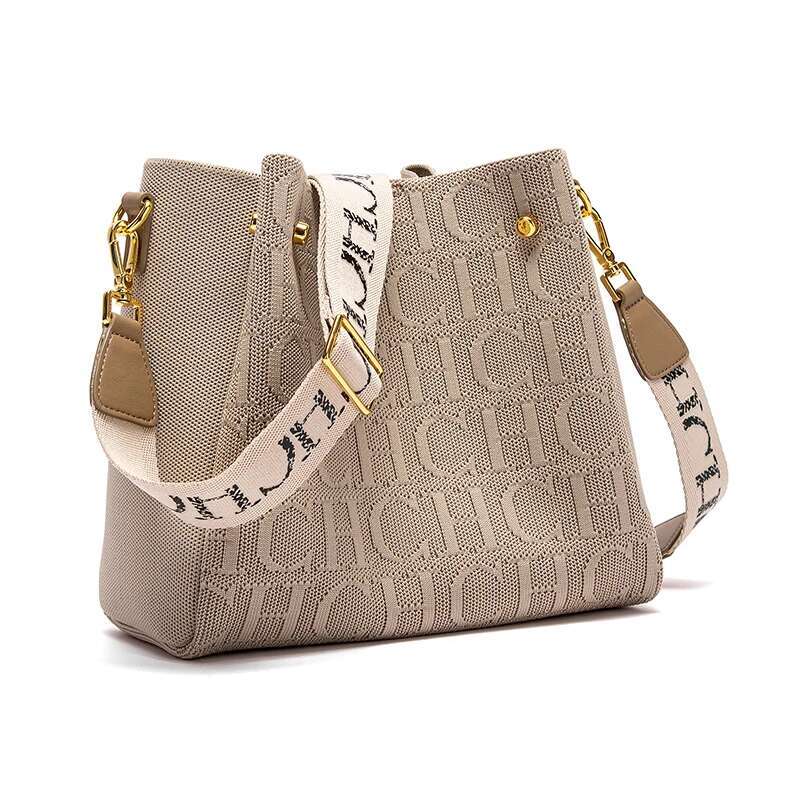 CH Elegant Sense Letters Drawstring Design Brand Fashion Casual Hundred Women's Bag Crossbody
