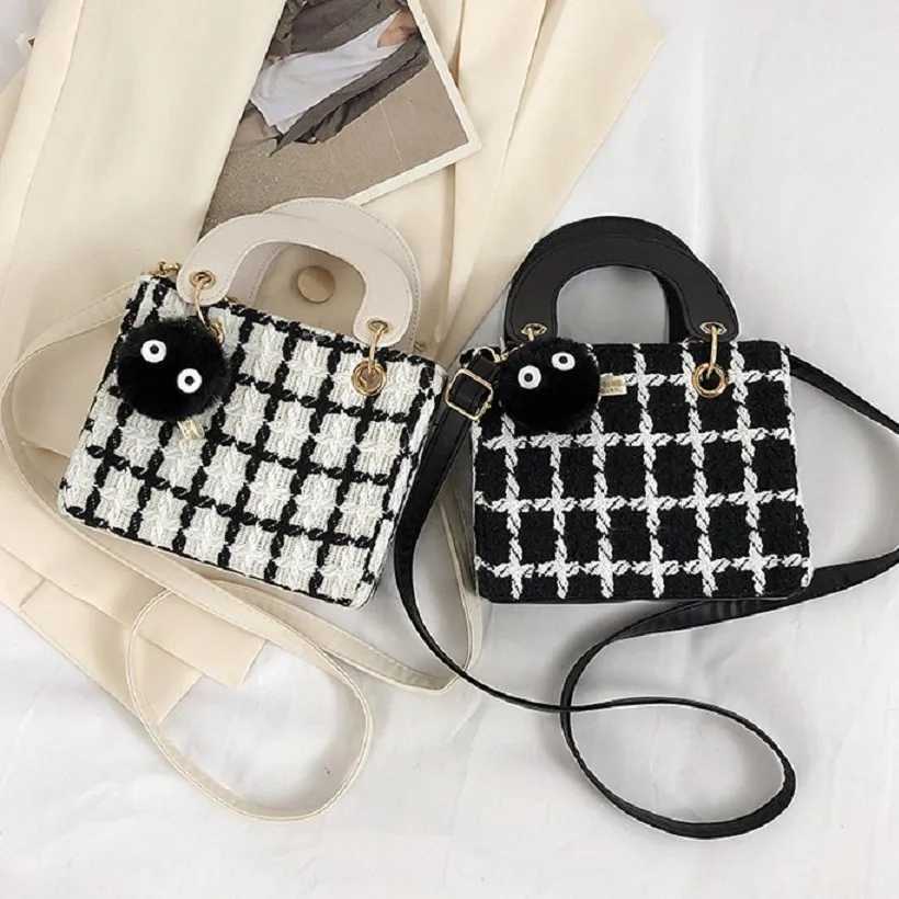 Mini square classic plain weave womens bag wool brand luxury handbag designer shoulder bag wallet clutch cross body womens bag W250421