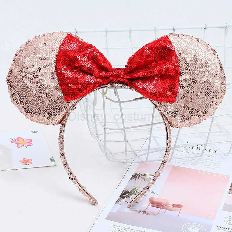 Disney New full glitter mouse ear arch headband hair accessories Mickey Minnie childrens headband X250425