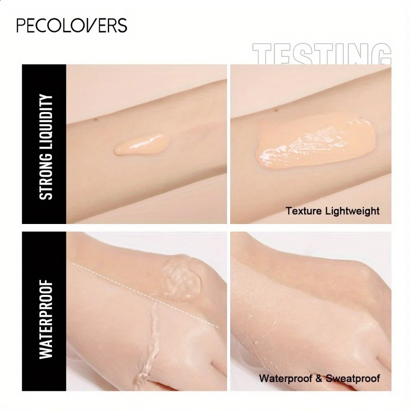 PECOLORS Matte Finish Liquid Base Oil Control Waterproof Full Coverage All Skin concealer 250415