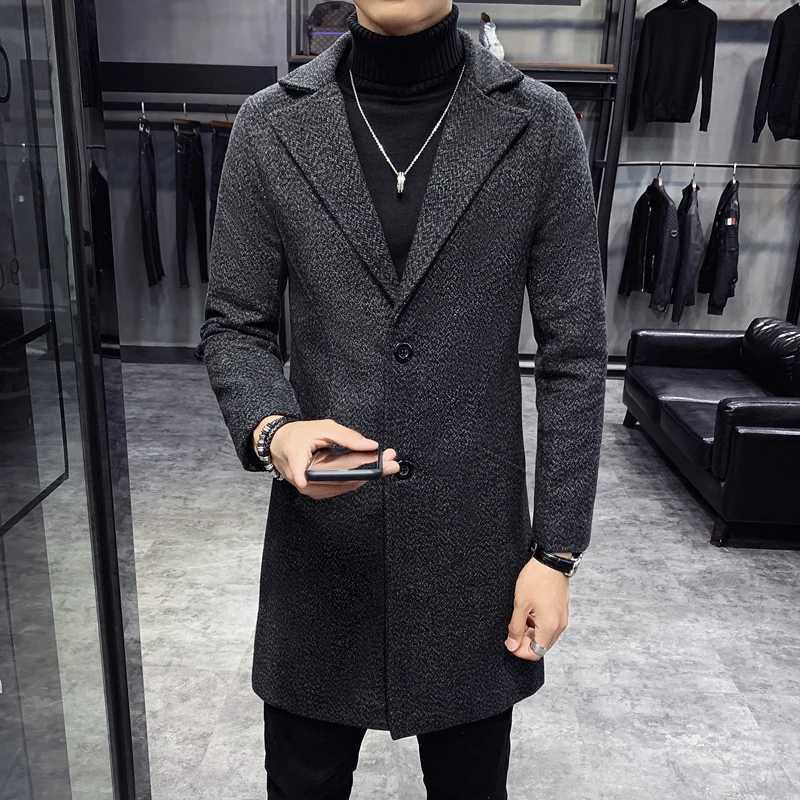 2024 Winter new arrival mens fashion wool coat casual warm trench coat high quality jacket men Windbreakers Male size M-5XLT251125