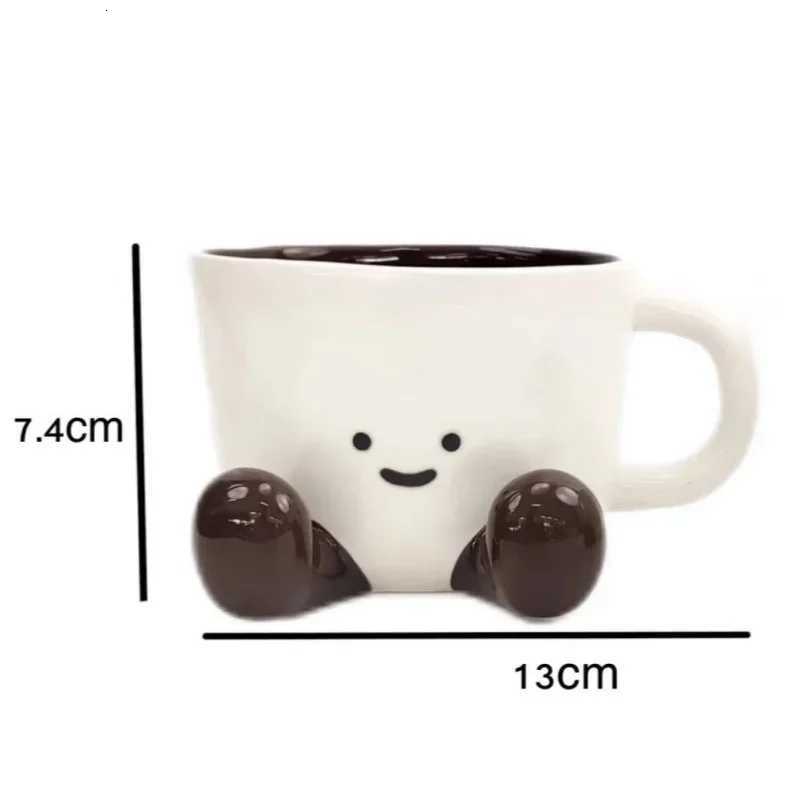 350ml Creative Ceramic Coffee Cup Mug with Handle Cartoon High Temperature Drinking Cup Home Desktop Decoration Water Cup Gift Y251125