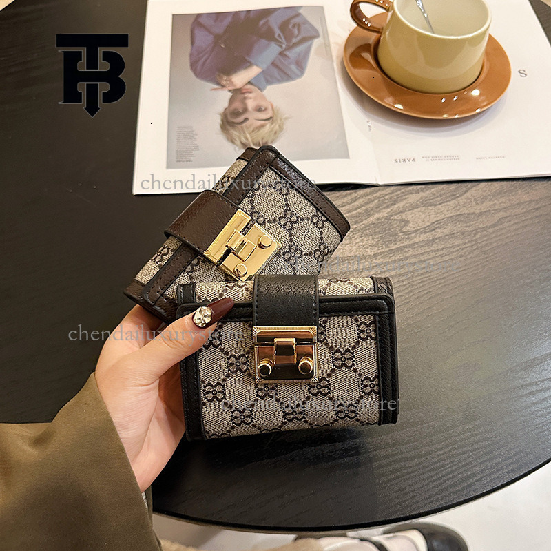 TB BHULAMTE Designer Luxury New Women's Wallet Classic Short Multi Card Slot Clip Versatile Vintage Metal Buckle Long Folding Handbag Coin Bag