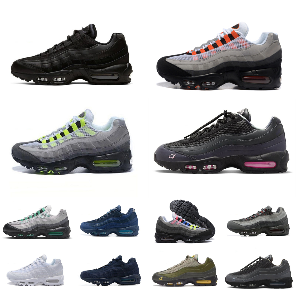 Mens 95 95S Trainer Running Shoes Neon Stadium Green Triple Black White Solar Red Sports Shoe Aegeans Storm Corteizs Sequoia Honey Pink Beam Designer Tennis Sneakers