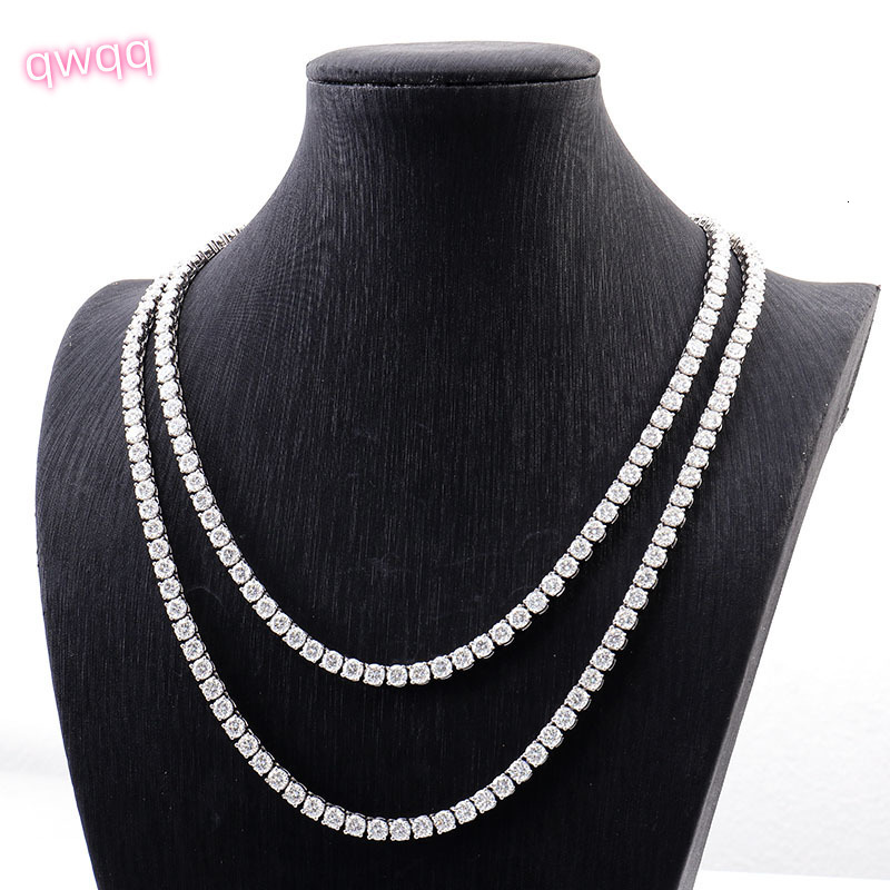 Instock Width 2mm 3mm 4mm Tennis Bracelet 925 Silver Moissanite Tennis Chain Tennis Charm for Women Necklace and Bracket Jewelry