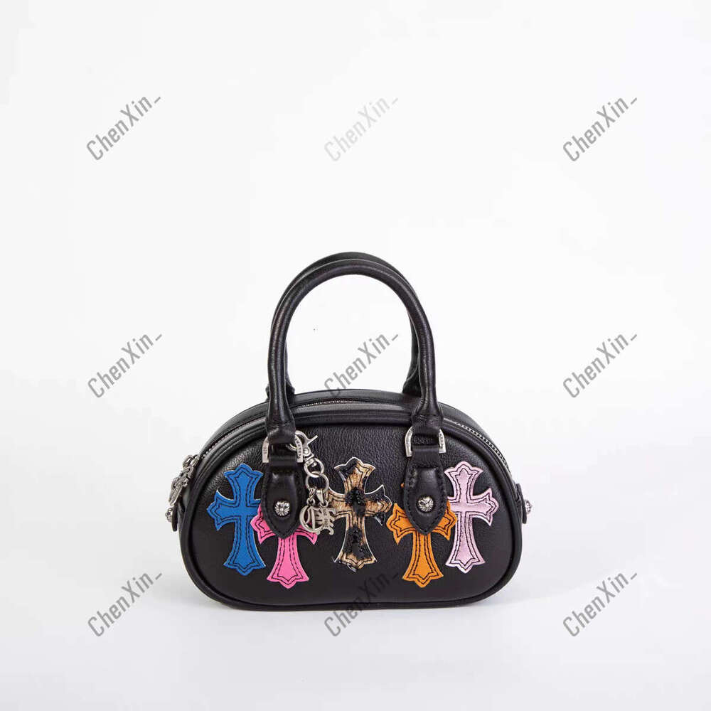 CH bag Charm bags Designer Chrome bag Luxury tote bag Same Style Genuine Leather Bowling Handbag Cross-border Trendy Crossbody Women's Bag
