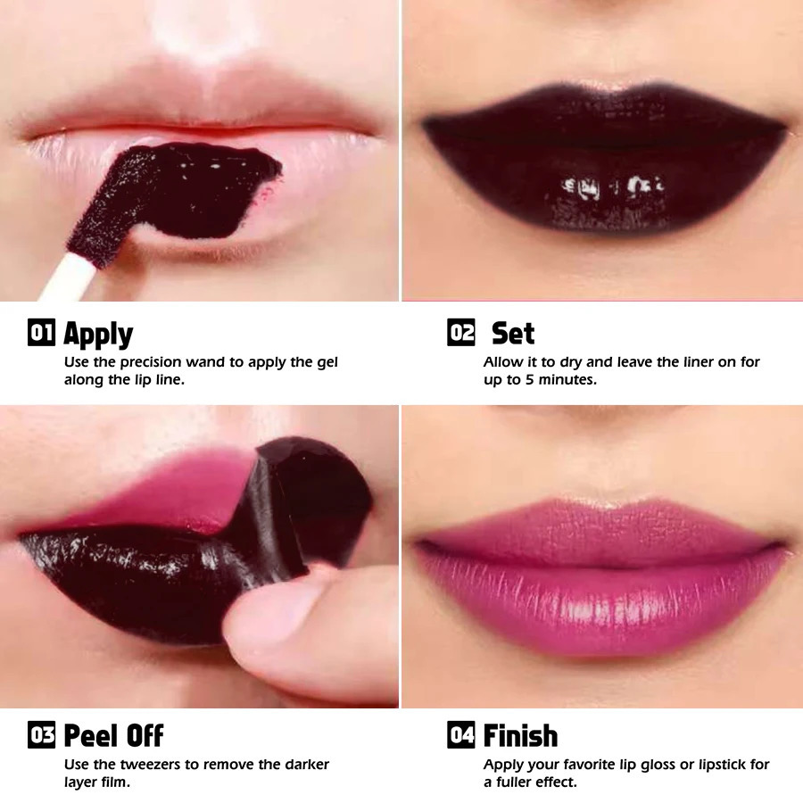 7 Colors Peel Off Lip Stain Reveal Long Lasting Waterproof Pink Lip Tint Transfer Proof Non-stick Cup Natural Makeup Lip Gloss 251125