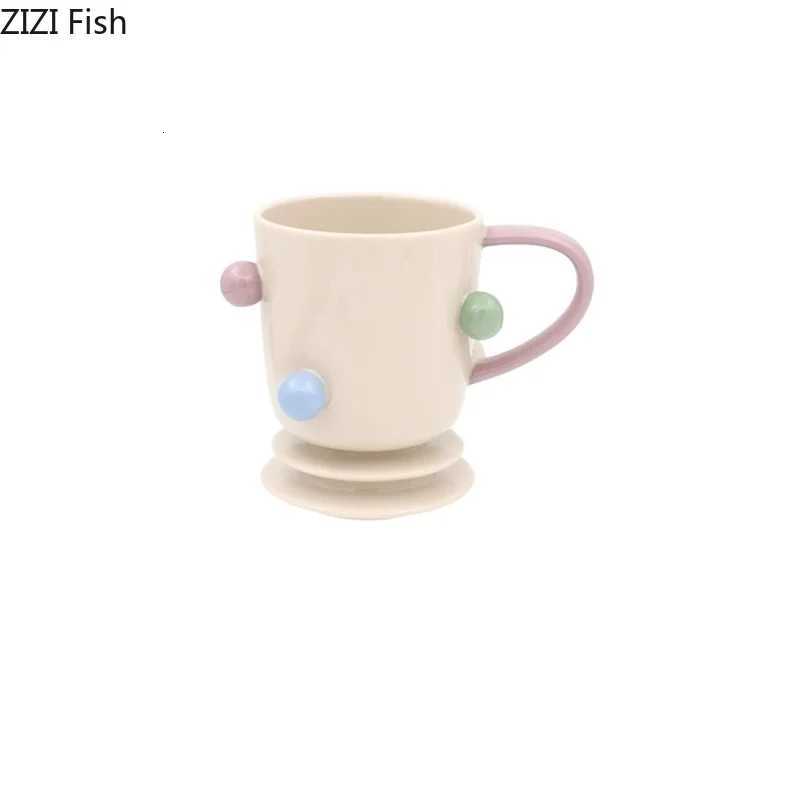 310ML Ceramic Coffee Mug Large Capacity Office Coffee Cup Water Cup Creative Irregular Milk Cereal Cup Birthday Gift Y251125