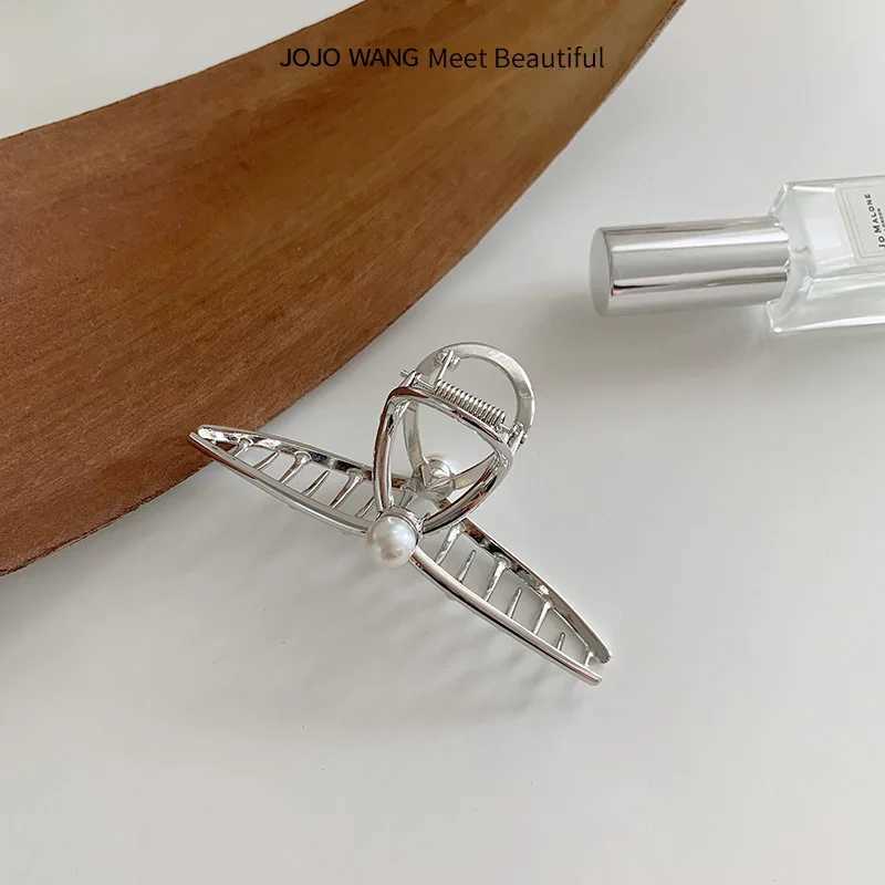 New Punk Geometric Metal Gold and Silver Simple Hair Clip Claw Suitable for Women Fashion Big Crab Claw Korean Headwear AccessoriesT250425