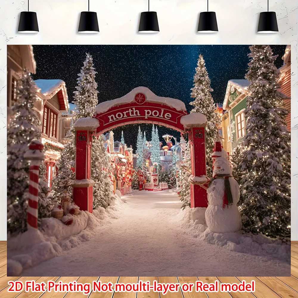 VIKAMA Arctic Village Christmas Tapestry Snowman Living Room Background Wall Festival Party Room DecorationM251125