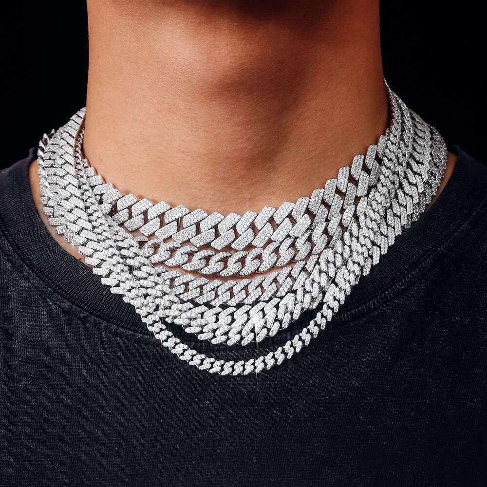 Pass Diamond Tester Hip Hop S925 Silver GRA Certified Iced Out 6MM 8MM 10MM 12MM 15MM VVS Moissanite Cuban Link Chain
