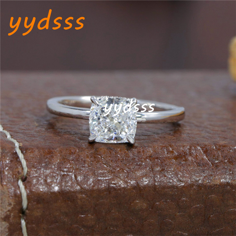 Jewelry 1.0 Carat Cushion Cut Hiden Halo Engagement Ring For Women Solid White Gold Lab Diamond IGI Certificate Wedding Ring E VS1 HPHT CVD Diamond