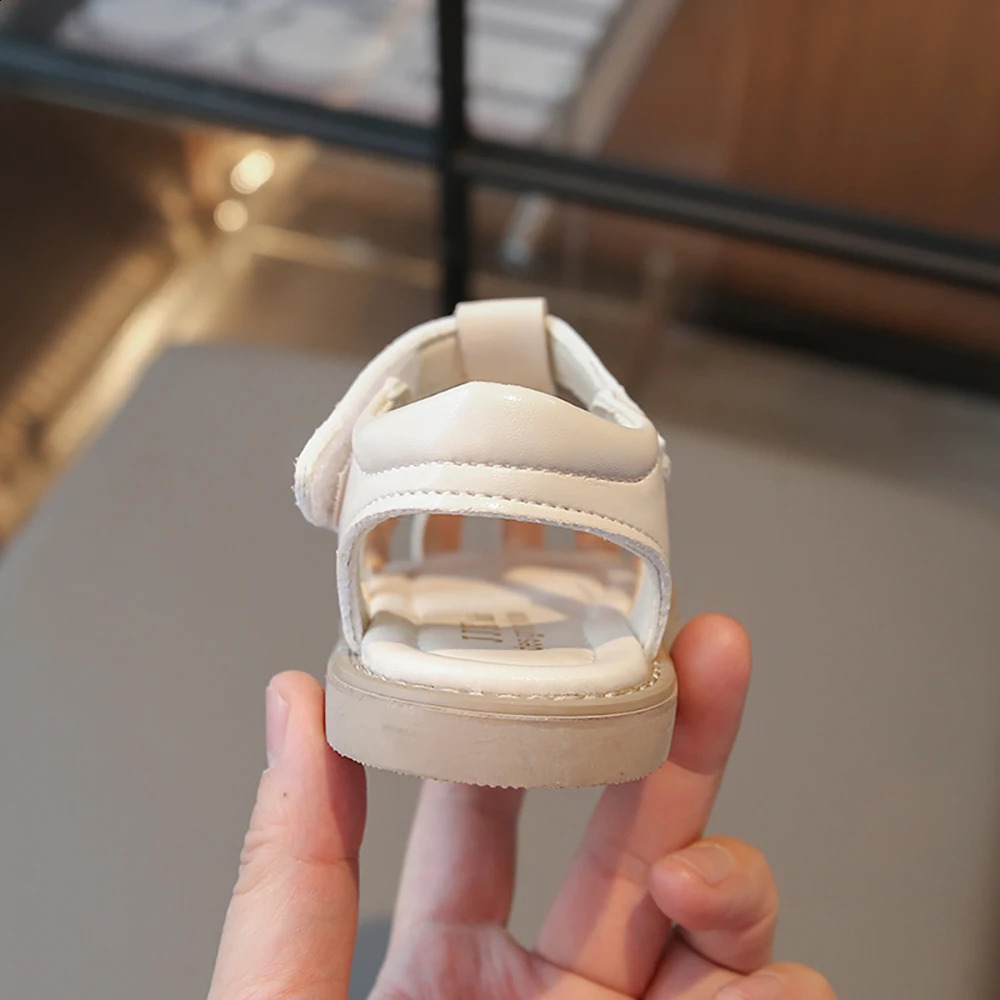 Summer Roman Sandals for Girls PU Leather Waterproof Childrens Beach Shoes Trend Fashion Girls Sandals Cute Childrens Shoes 250424