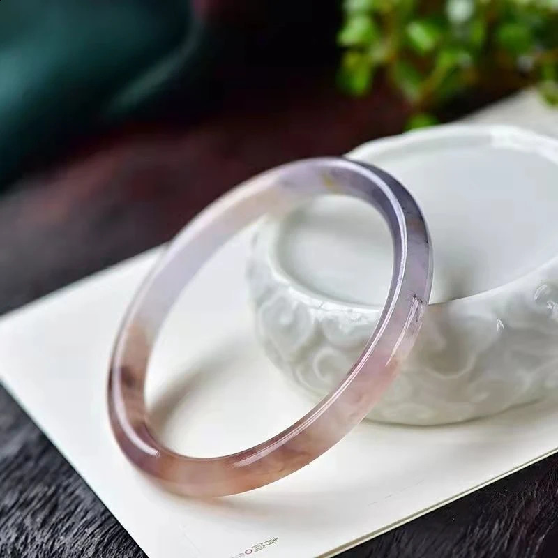 Jade Bracelet Female Bracelet Slim Jade Bracelet Gold Silk Jade Pink Bracelet Violet Jade Bracelet 250424