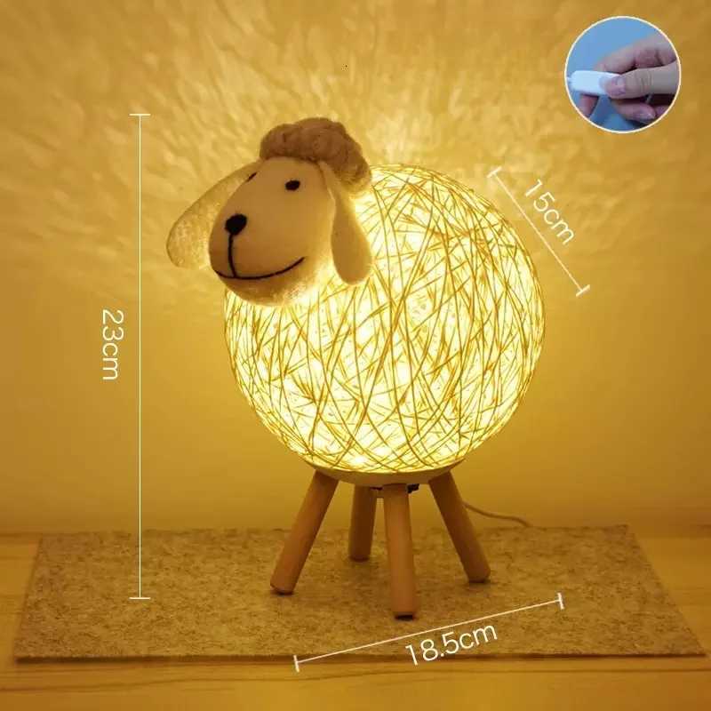 Yiins Little Sheep Desk Lamp Girl S Bedroom Atmosphere Light Cute Little Sheep Intelligent Timer Sleep Night LightM251125