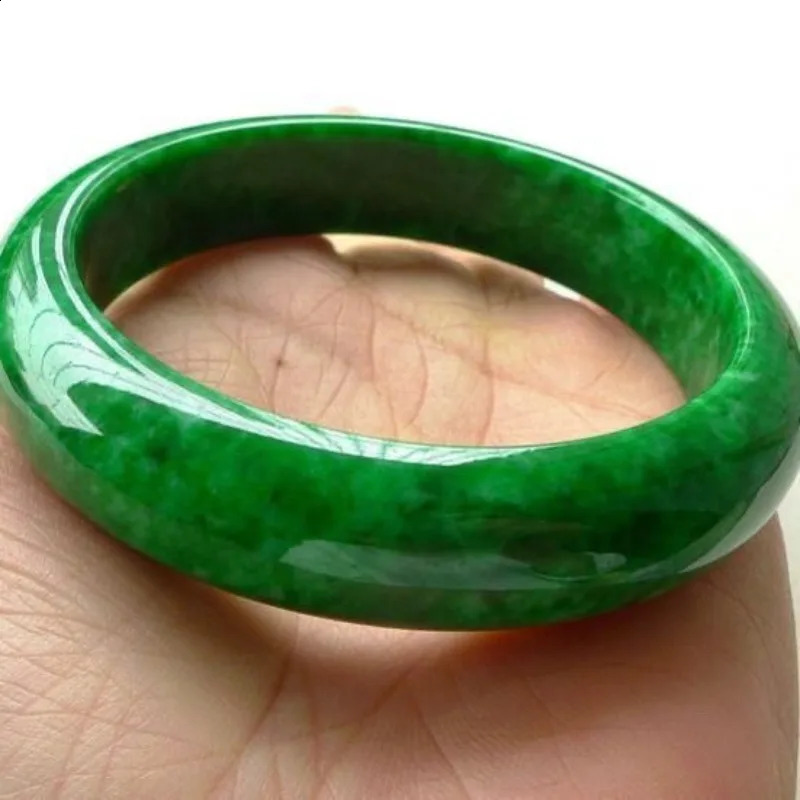 Jade bracelet Emerald dry blue jade bracelet ice glutinous seed full green jade stone bracelet womens model 250424