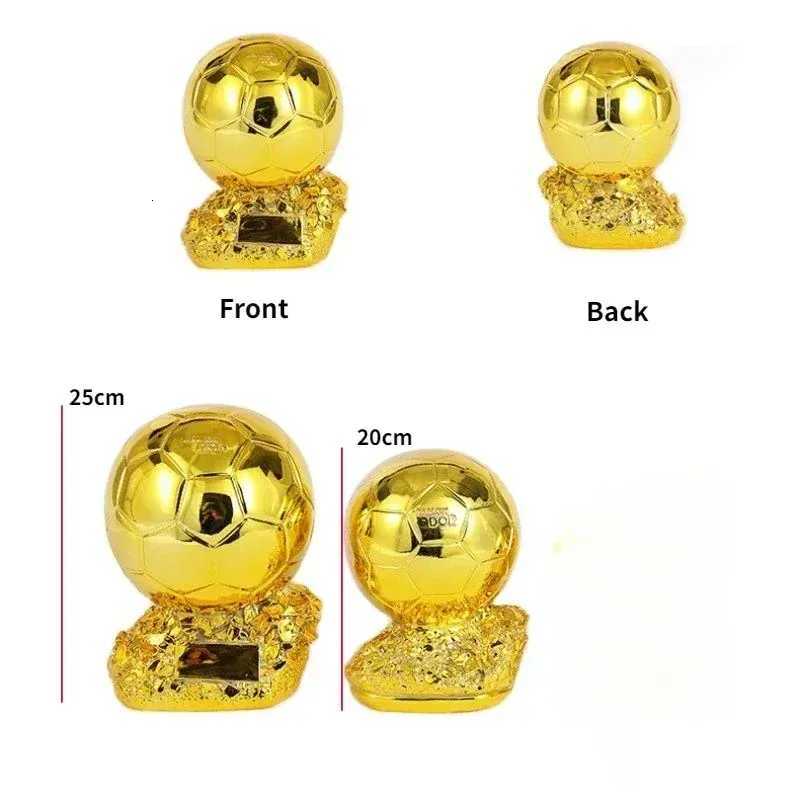 15/20/25cm Golden Ballon Football Excellent Player Award Competition Honor Reward Spherical Trophy Gift Home Decor accessoriesW251125