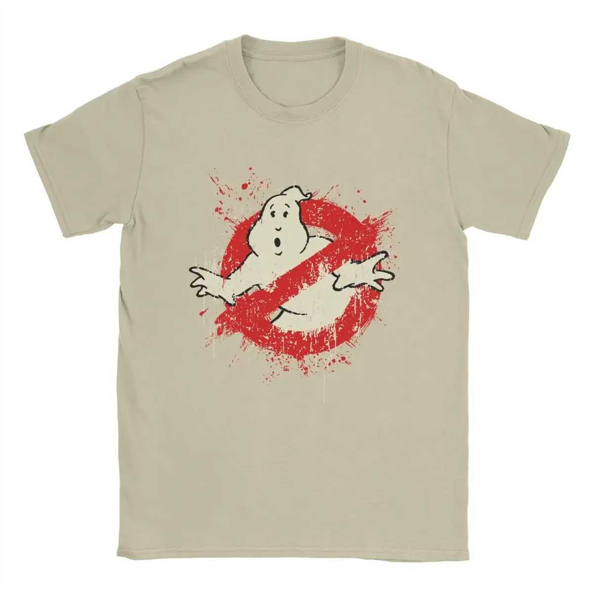 Classic Ghostbuster movie printed T-shirt for men 100% pure cotton summer short sleeved loose fitting womens T-shirt Harajuku oversized T-shirt W25042