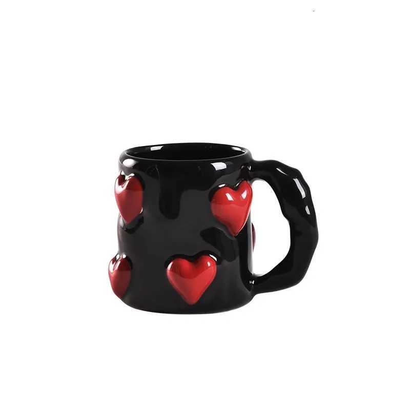 Fashion Black Heart Ceramics Mugs Coffee Mug Milk Tea Office Cups Drinkware The Best Birthday Gift Y251125