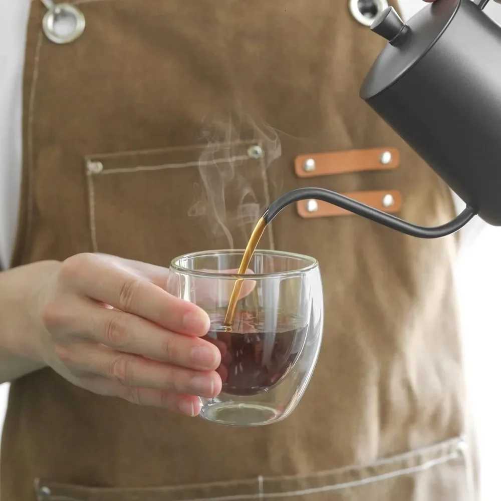 80/150/250/350/450ml 6pcs Double Wall Glass Coffee Mugs Insulated Layer Cups Set for Bar Tea Milk Juice Water Espresso Glass Y251125