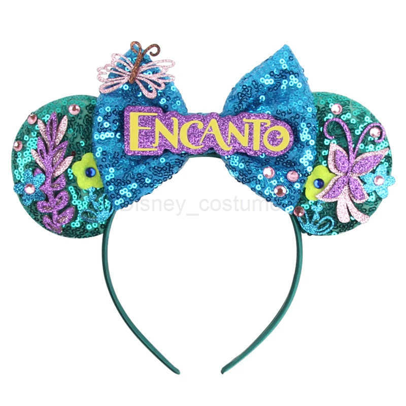 Disney Castle Fireworks Mouse Earband Shining Bow Girl Role Playing Hair Adult/Childrens Party Gifts Childrens Hair Accessories X250425