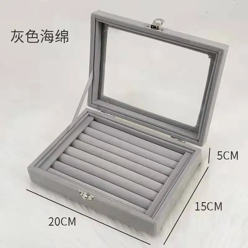 Velvet Rrings Box Jewelry Display Casket Storage Organizer Ring Earrings Box Case Jewelry Box 250424