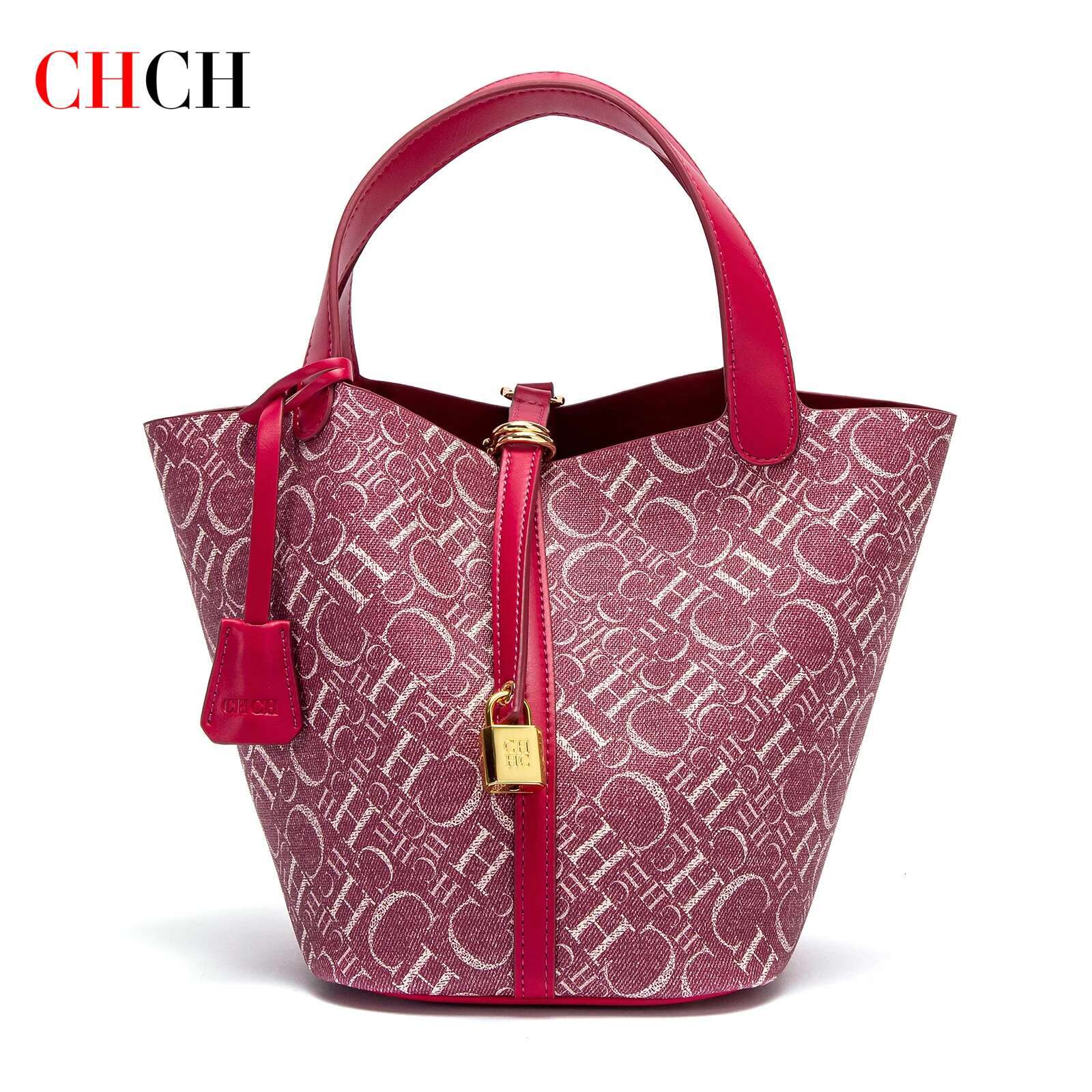 CHCH Tote 2024 New Large Capacity Basket Classic Copper Lock Commuter Women's Bag
