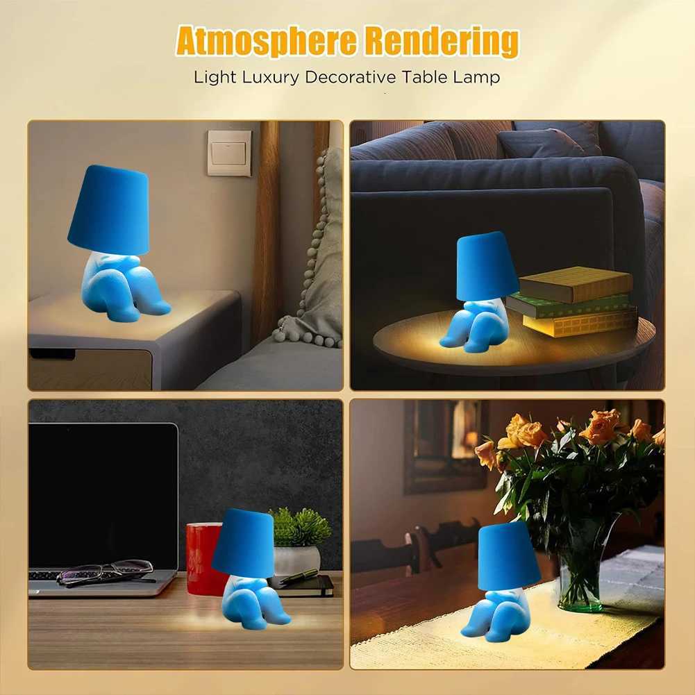 Little Naughty Boy Table Lamp Creative Shy Boy Night Light Small Book Lights for Children Bedroom Bedside Decoration GiftM251125