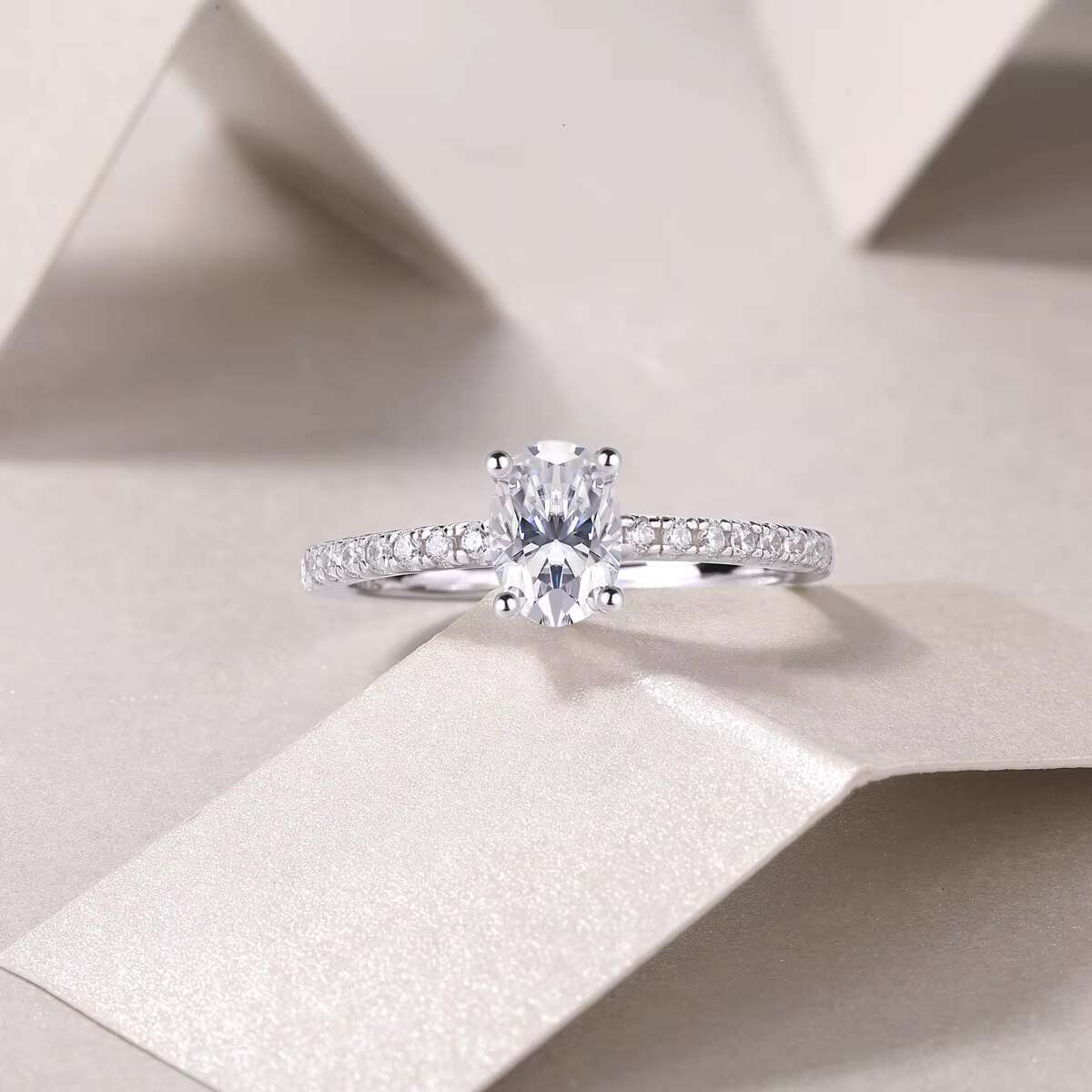 VANFI Stylish Moissanite Wedding Ring 925 Sterling Silver for Bridal Occasions Fashionable Vaniti Jewelry