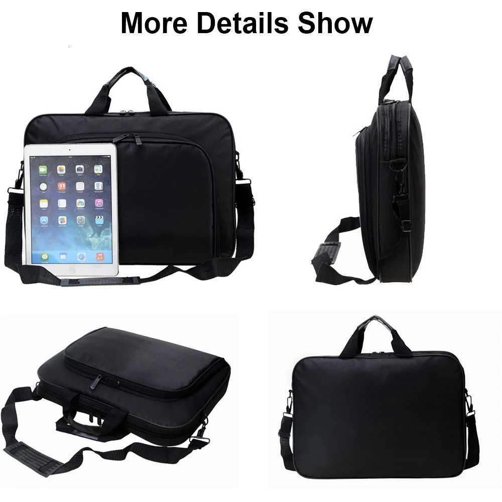 156 Inch 17 In Laptop Bag Business Portable Nylon Handbags Laptop Shoulder Briefcase Zipper Anti-theft Shoulder Simple StyleT251125