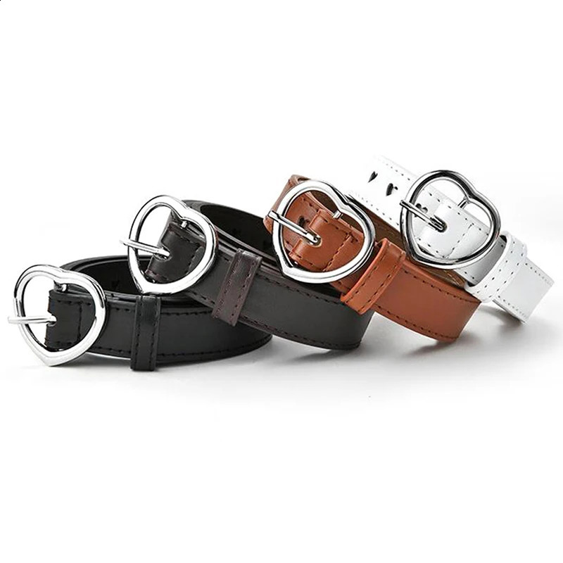 Ins style skeleton with womens love buckle simple version fashionable and personalized with the same denim strap 250422