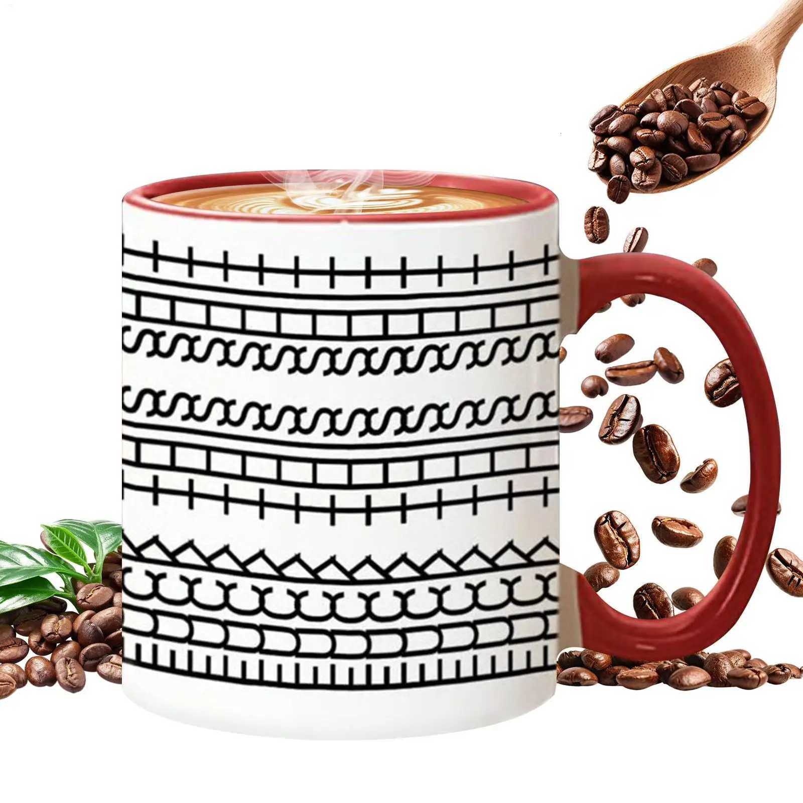 Ceramic Mug Office Water Cup Breakfast Milk Novelty Cup Coffee Milk Tea Water Cup Modern Coffee Lover Cup Drinking Cup 300ml Y251125