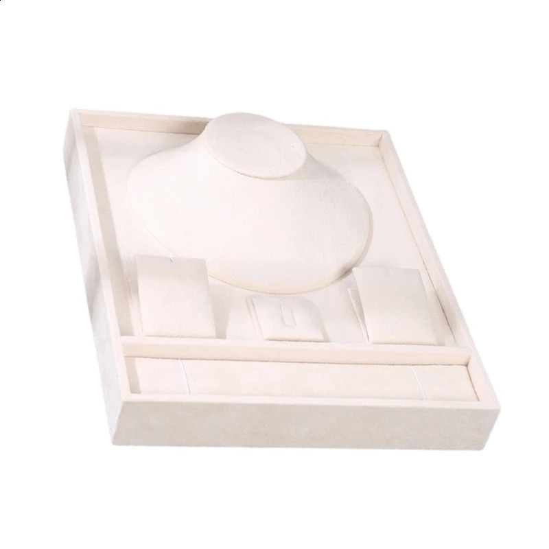 Women Jewelry Packaging Velvet Gift Box Elegant Necklace Earrings Bracelet Ring Kit Display Tray Case for Stores Exhibition 250424