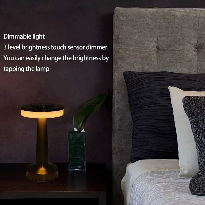 Household Desk Lamp USB Rechargeable Simple Mood Lig Touch Table Lamp Bedside Night Light for Bar KTV Hotel Coffee Shop BedroomM251125