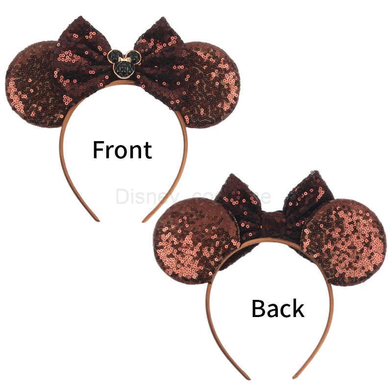 Disney 2024 Disney Castle Fireworks Mouse Earhead with sequins Bow Hair Girls Festival Party DIY Headwear Accessories X250425