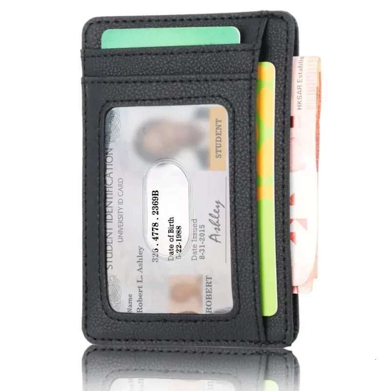 RFID Blocking Business Cover For Case Super Thin Men Leather Credit Holder Card Travel Minimalist Wallet