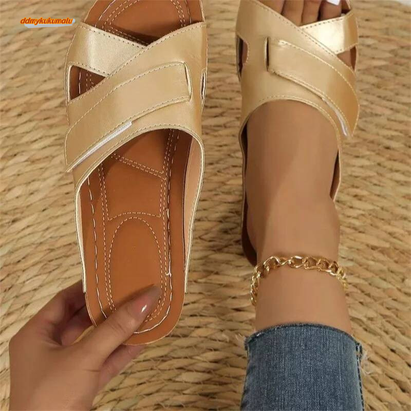 2024 Women Wedge SandalsPremium Orthopedic OpenToeSandalsVintage Anti-SlipLeather Casual FemalePlatform Retro Shoes 35-43 ddmykukumalu