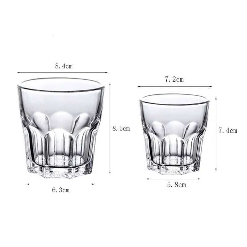 Thickened Glass Cups Beer Mugs Mouthwash Cups Glass Octagonal Cups Transparent Glass Cups Household Glass Tea Cups Whiskey Glass Y251125