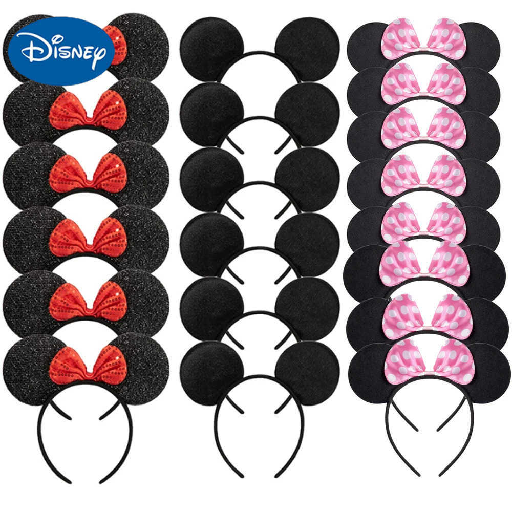 Disney 12 wholesale womens mouse earrings headband party cosplay bow hair headband fashionable hair accessories X250425