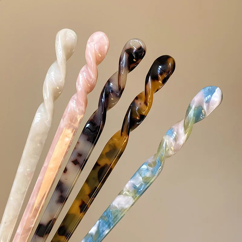 Retro Chinese style girl hair stick fashionable vinegar square pointed monument shaped clip pin jewelry accessory 250417